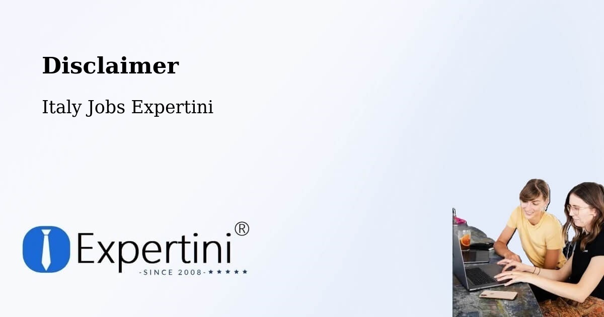 Disclaimer – Creazzo - Italy Jobs Expertini
